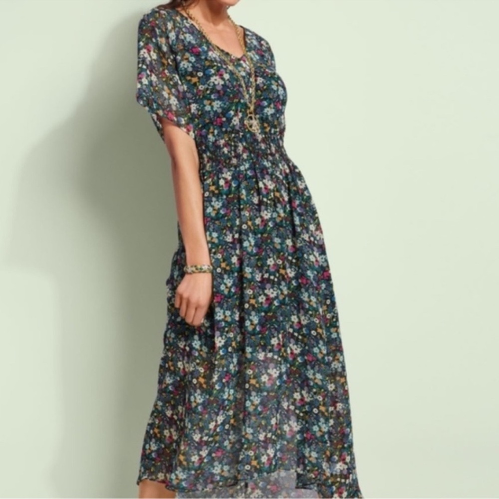 Cabi fiesta floral maxi dress | size small